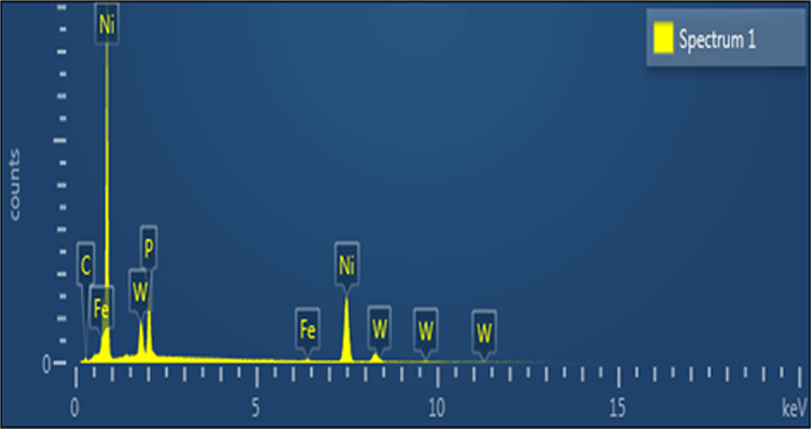텅스텐 코팅층 성분 분석-2